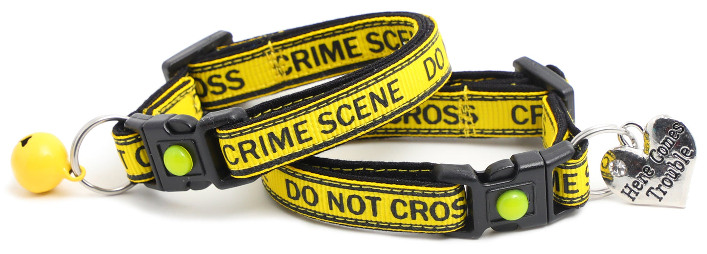 Crime Scene Do Not Cross Breakaway Cat Collar