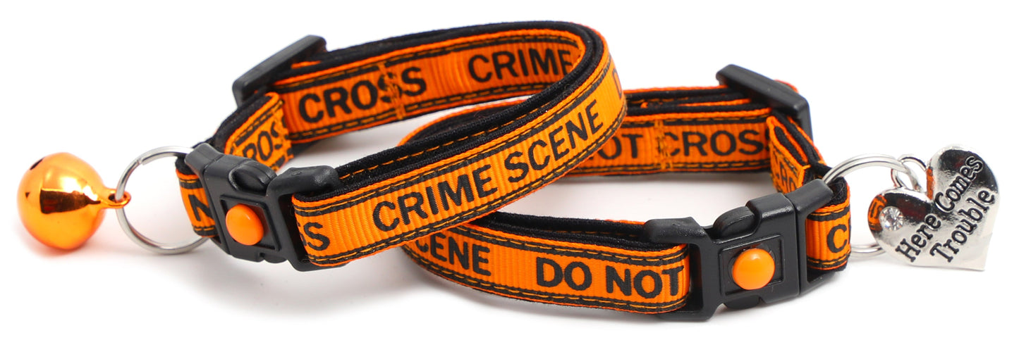 Crime Scene Do Not Cross Breakaway Cat Collar