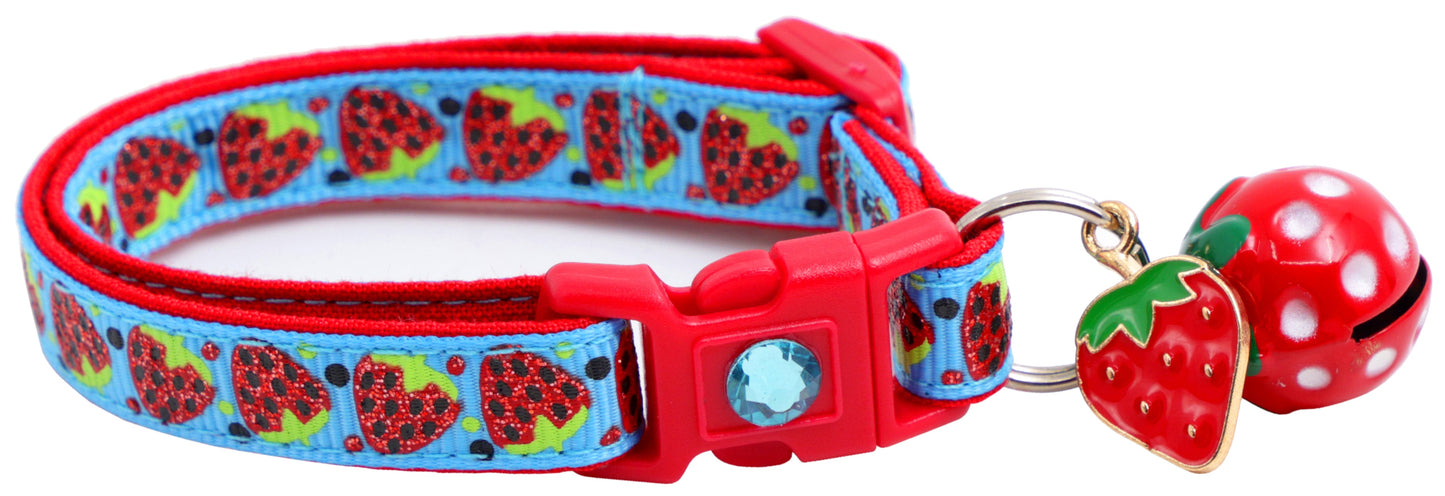 Strawberries Breakaway Cat Collar