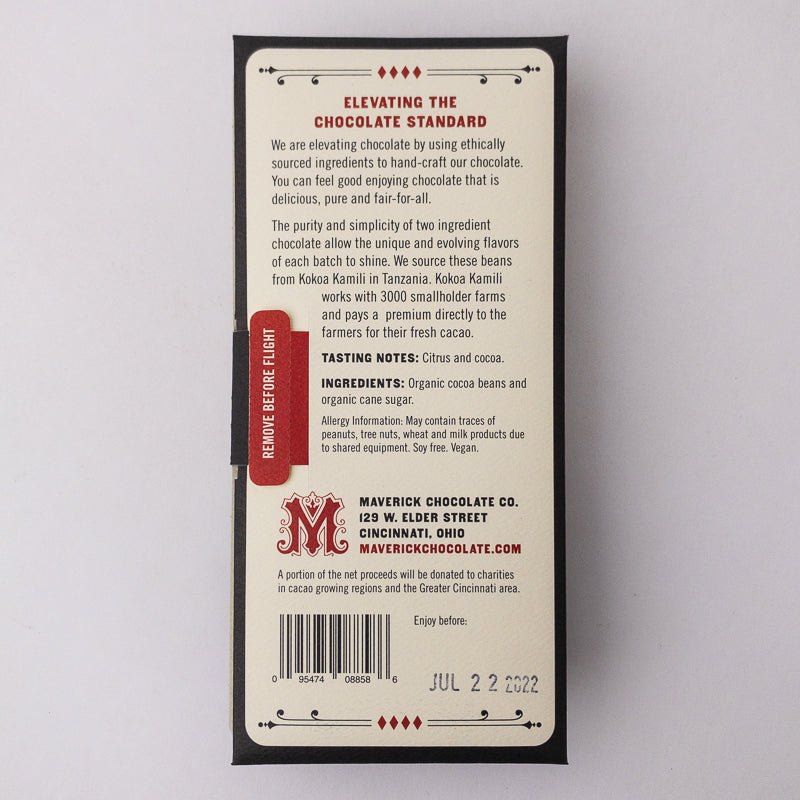 80% Tanzania Dark Chocolate