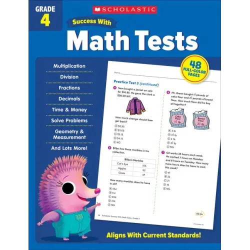 Scholastic Success with Math Tests Grade 4 Workbook