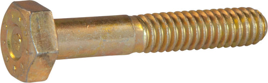 7/8-14 x 7 L9 Hex Cap Screw Yellow Zinc Plated Domestic USA (45)