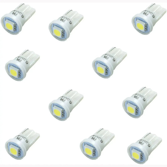 LED Wedge Arcade Pinball Machine Light Bulb 1SMD T10 #555 6.3V AC / DC (10PCS)