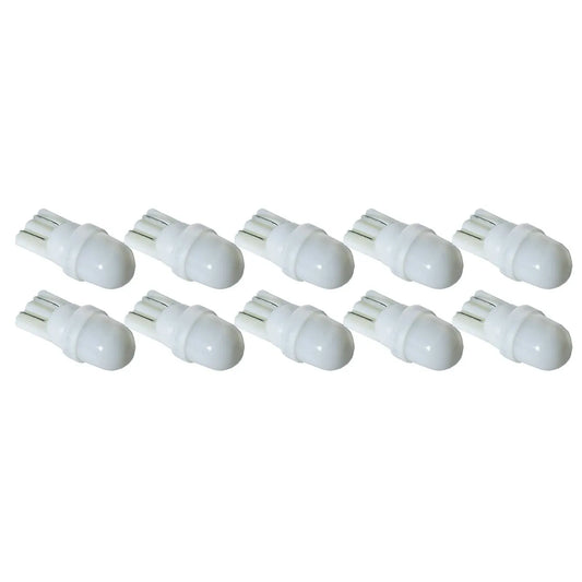 LED Wedge Frosted Arcade Pinball Machine Light Bulb 2SMD T10 #555 6.3V AC / DC Top View (10PCS)