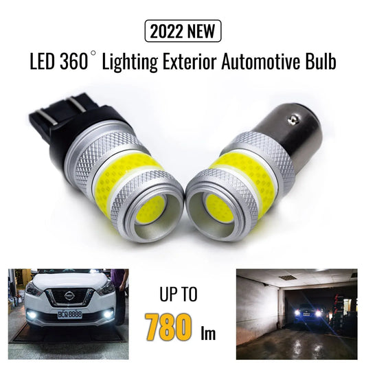 LED COB Automotive Exterior Reverse Light DRL T20 7443 1157 BAY15D 1156 P21W 360 degree light