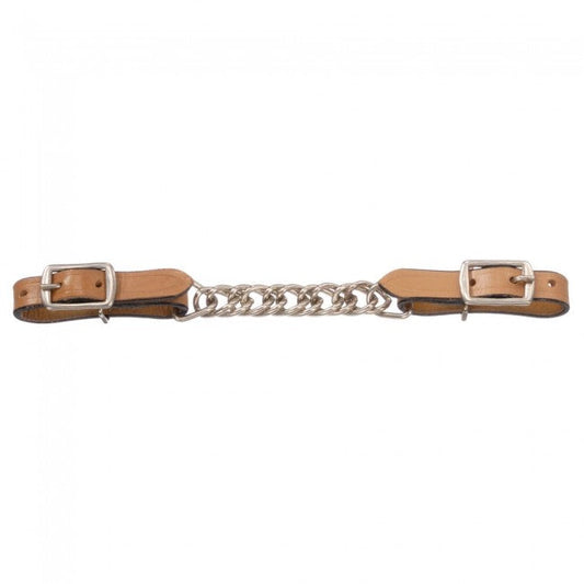 Flat Leather Curb Chain