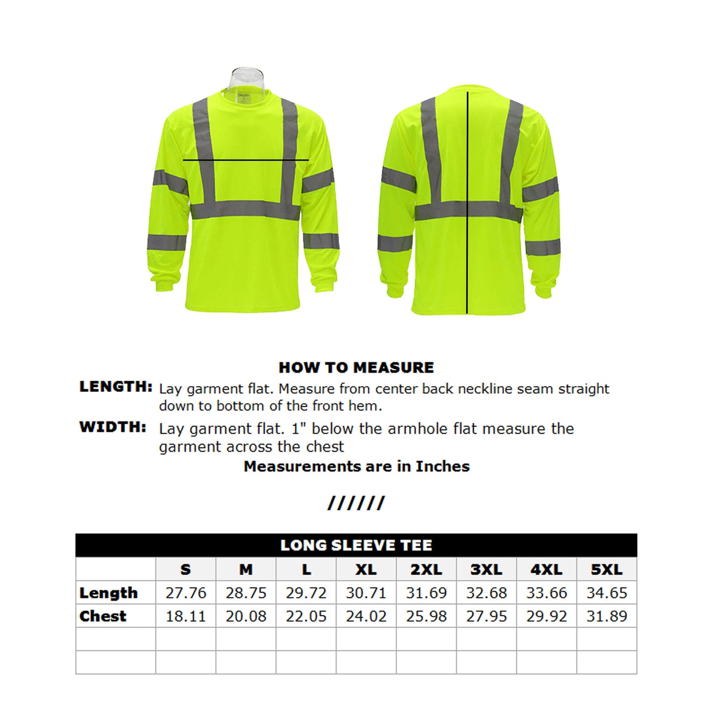 Long Sleeve Hooded High Visibility Safety T-Shirt – Reflective Workwear