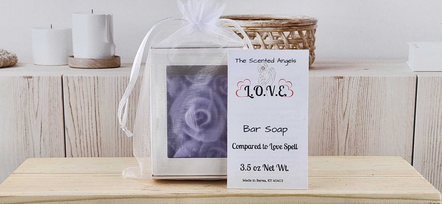L.O.V.E. Rose Flower Bar Soap - READ DESCRIPTION