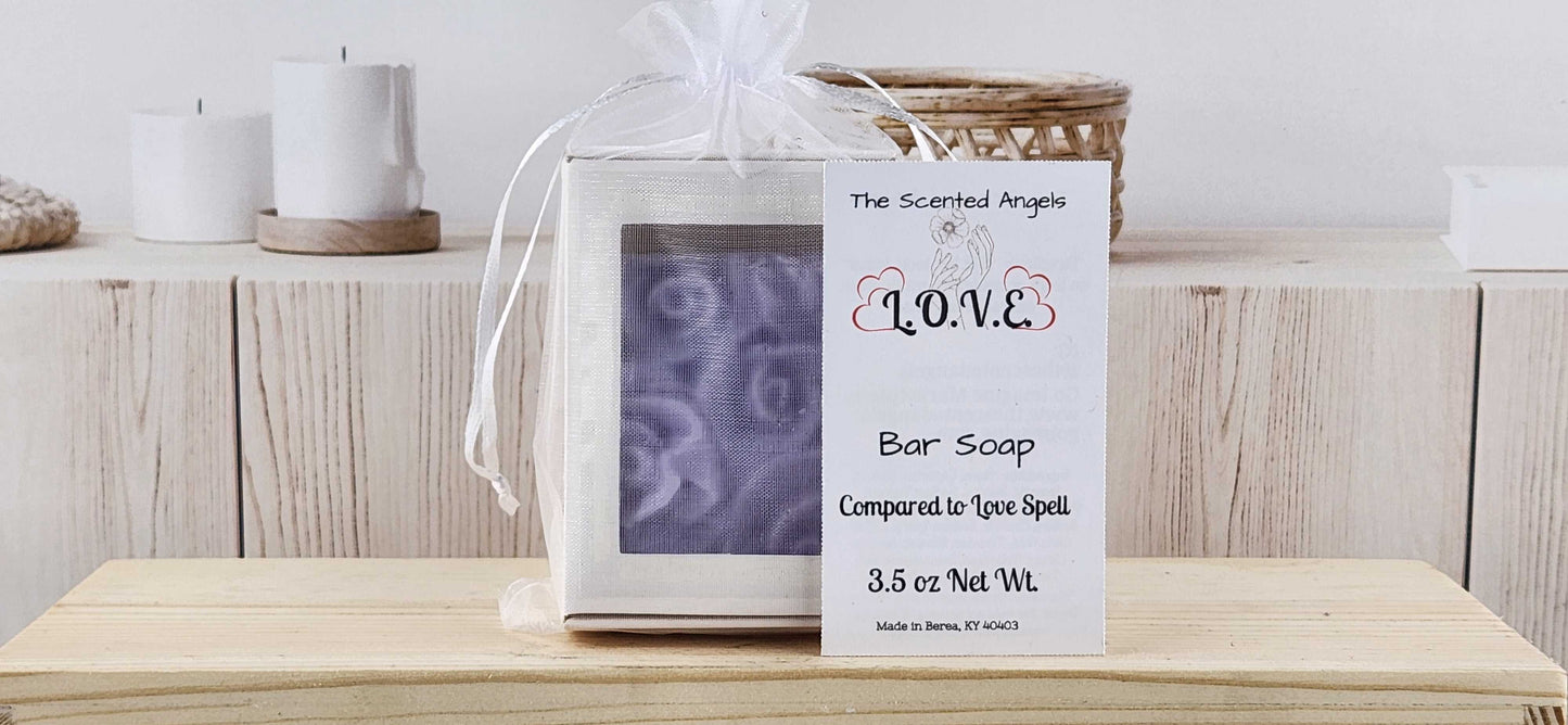L.O.V.E. Rose Flower Bar Soap - READ DESCRIPTION
