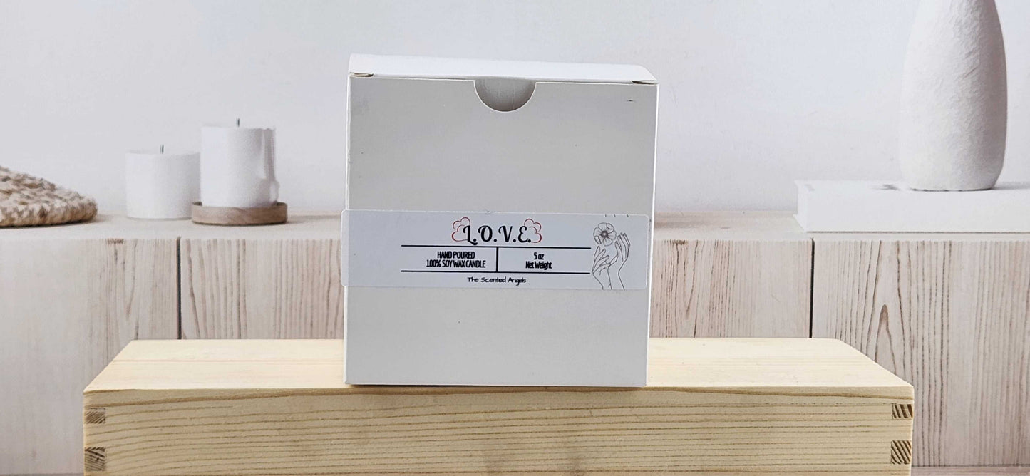 L.O.V.E. Scented 100% Soy Wax Candle - 3 Colors