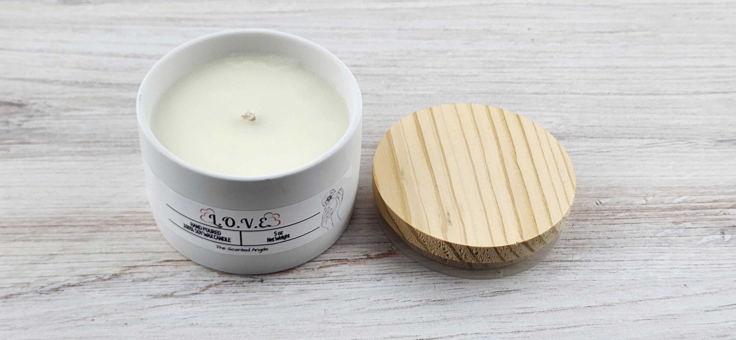 L.O.V.E. Scented 100% Soy Wax Candle - 3 Colors