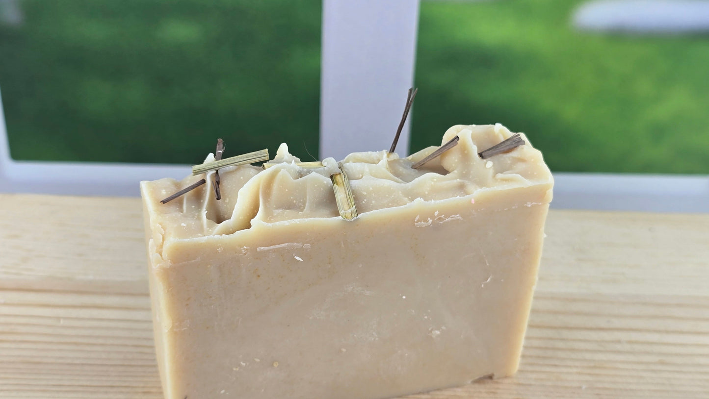 Lemongrass Essential Oil - Goat Milk/Tallow & White Kaolin Clay Cold Process Soap