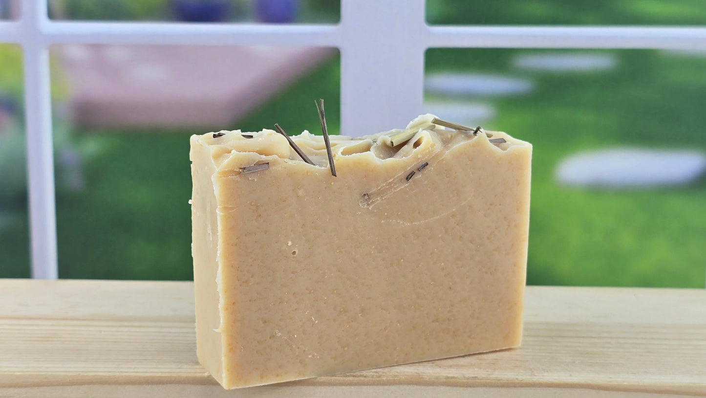 Lemongrass Essential Oil - Goat Milk/Tallow & White Kaolin Clay Cold Process Soap