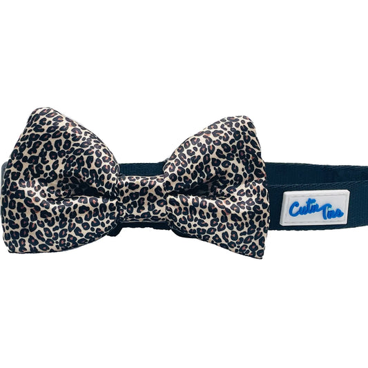 Leopard Print Dog Bow Tie