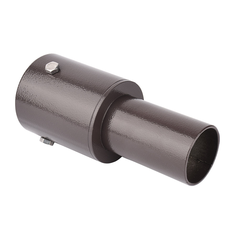 Tenon Adapter for 3 inch Round Pole, Single Vertical Bracket Adapter 3'' Round Pole for 2-3/8in Slip Fit LED Shoebox Parking Lot Pole Light