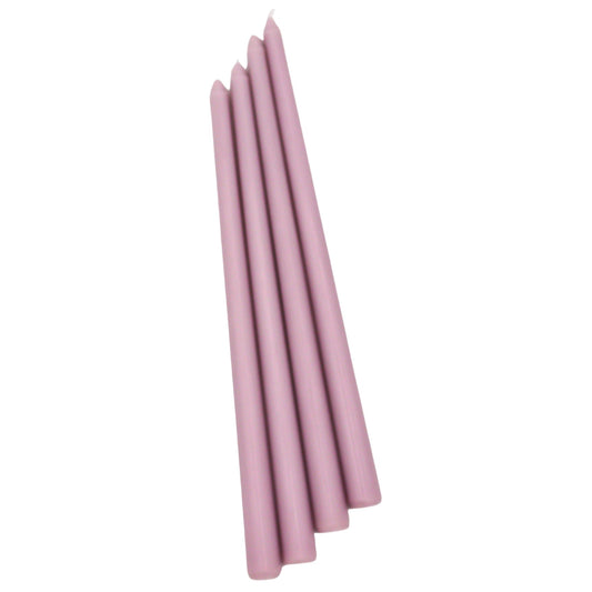 Extra Tall Lilac Hush Taper Candle,  1 Case of 25 Candles (4 in each pack)