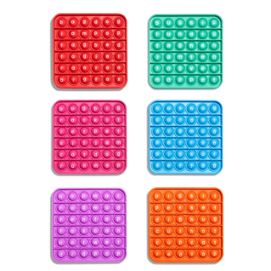 .6 Extra CVC Fidget Mats (Word Pop)