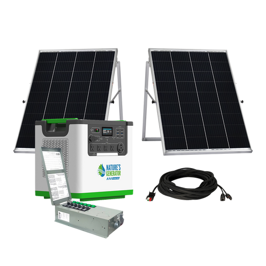 Nature's Generator Lithium 3600 Solar Generator and Transfer Switch