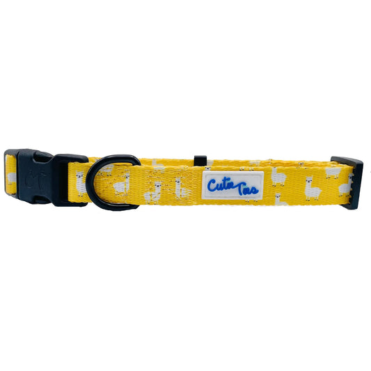 Llama Yellow Dog Collar