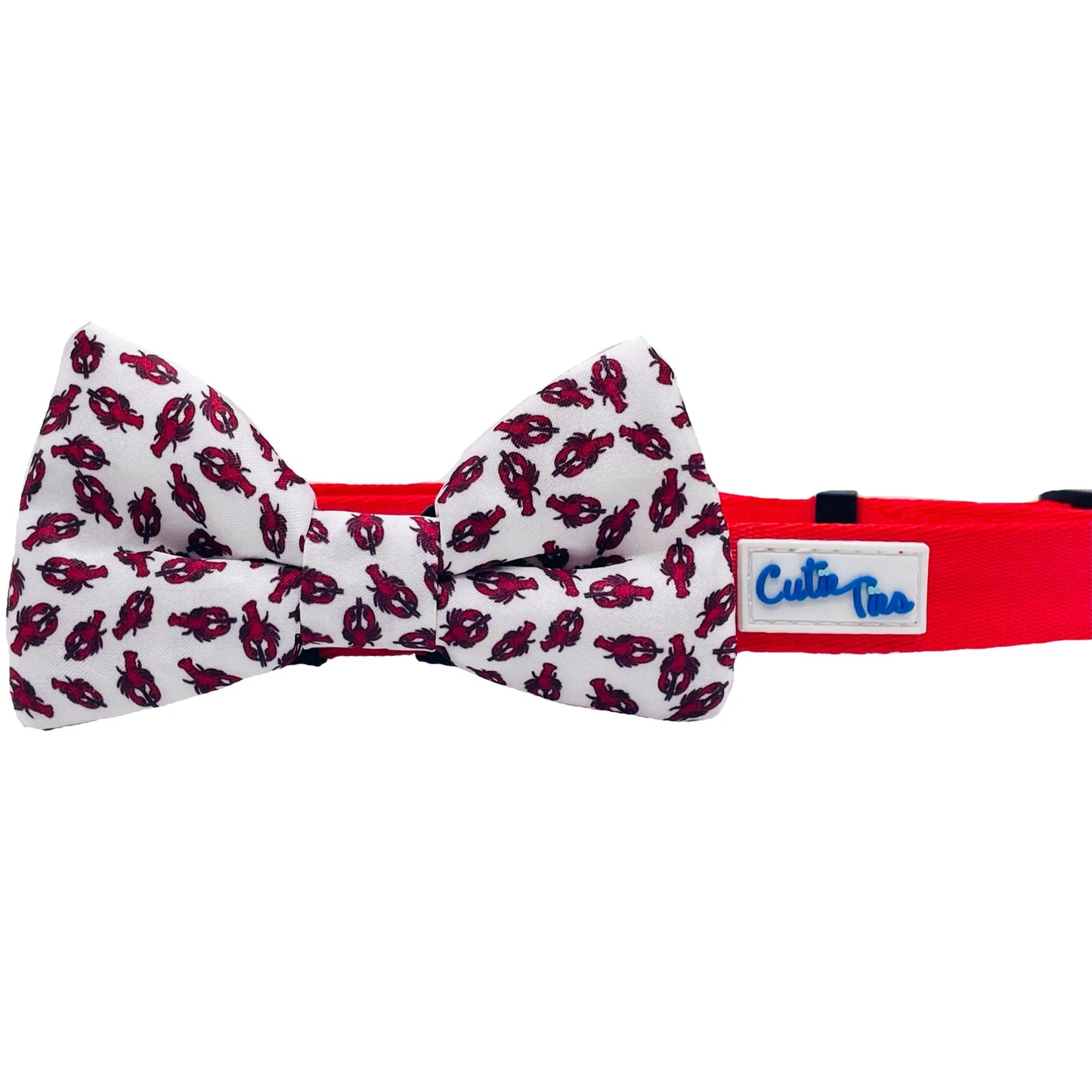 Lobster White Dog Bow Tie