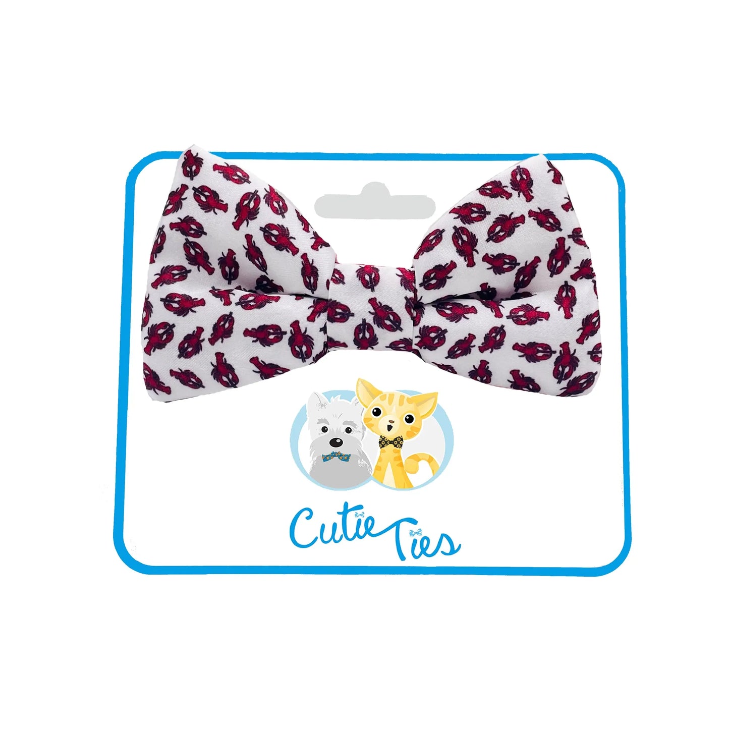 Lobster White Dog Bow Tie