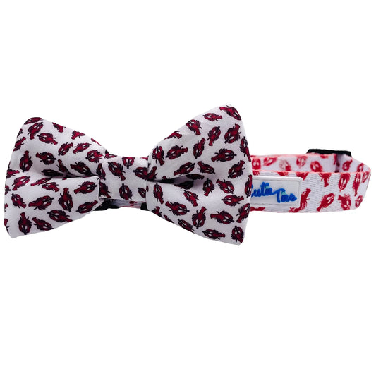 Lobster White Dog Bow Tie