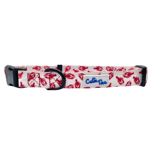 Lobster White Dog Collar
