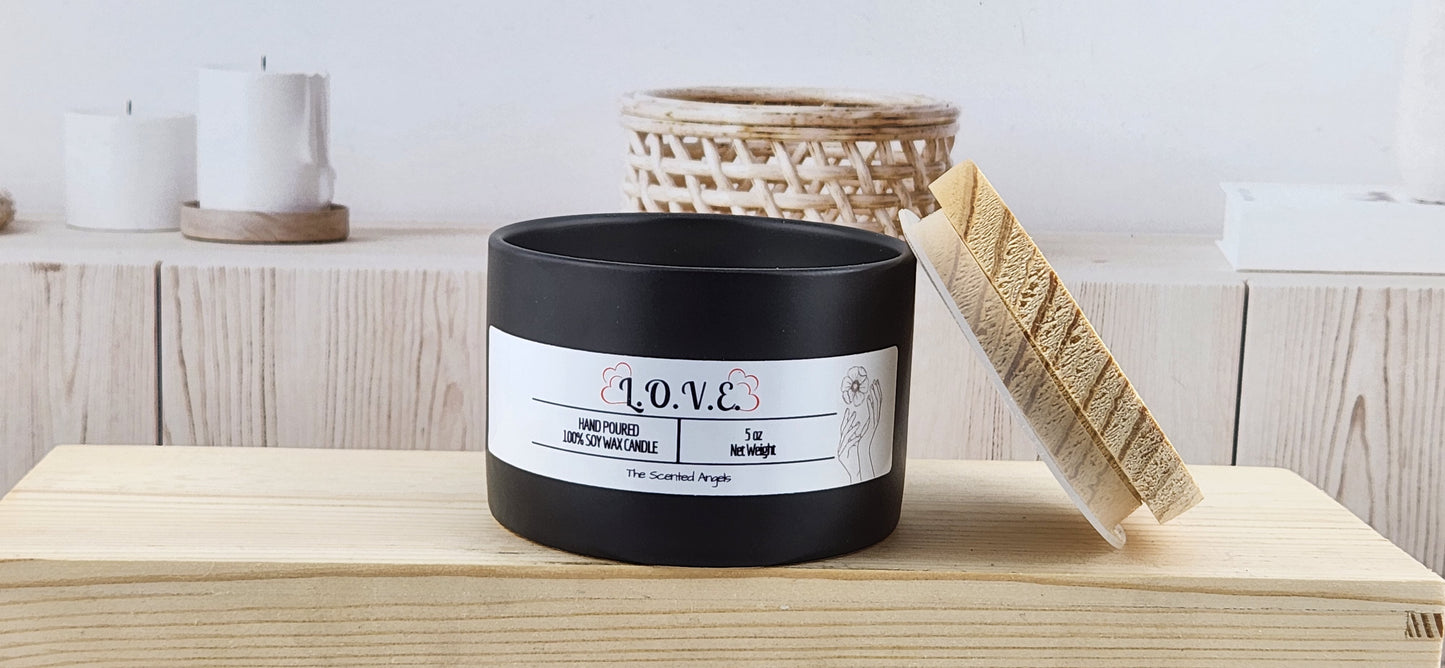 L.O.V.E. Scented 100% Soy Wax Candle - 3 Colors