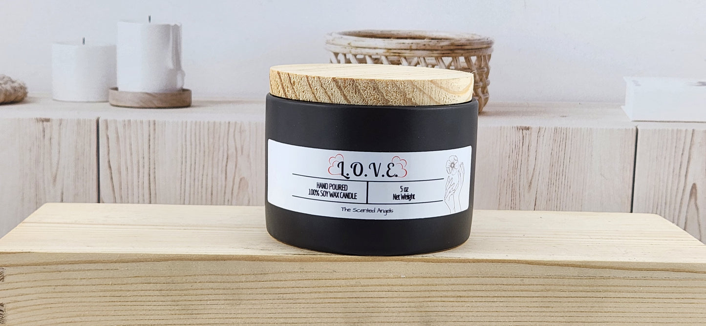 L.O.V.E. Scented 100% Soy Wax Candle - 3 Colors