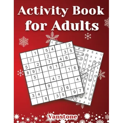 Activity Book for Adults: 200 Fun Sudoku Puzzles and Word Search for Grown Ups with Solutions - Large Print - Christmas Edition