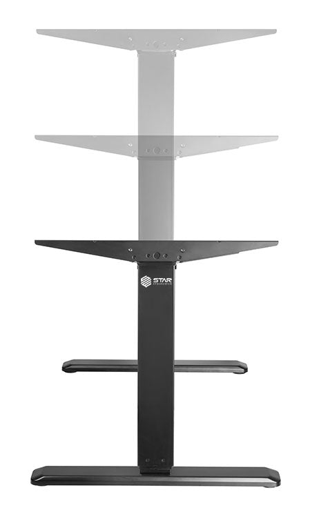 Star Ergonomics 3-Stage Reverse Dual Motor Electric Sit-Stand Desk Frame, Black, Tabletop Not Included, SE06E1FB
