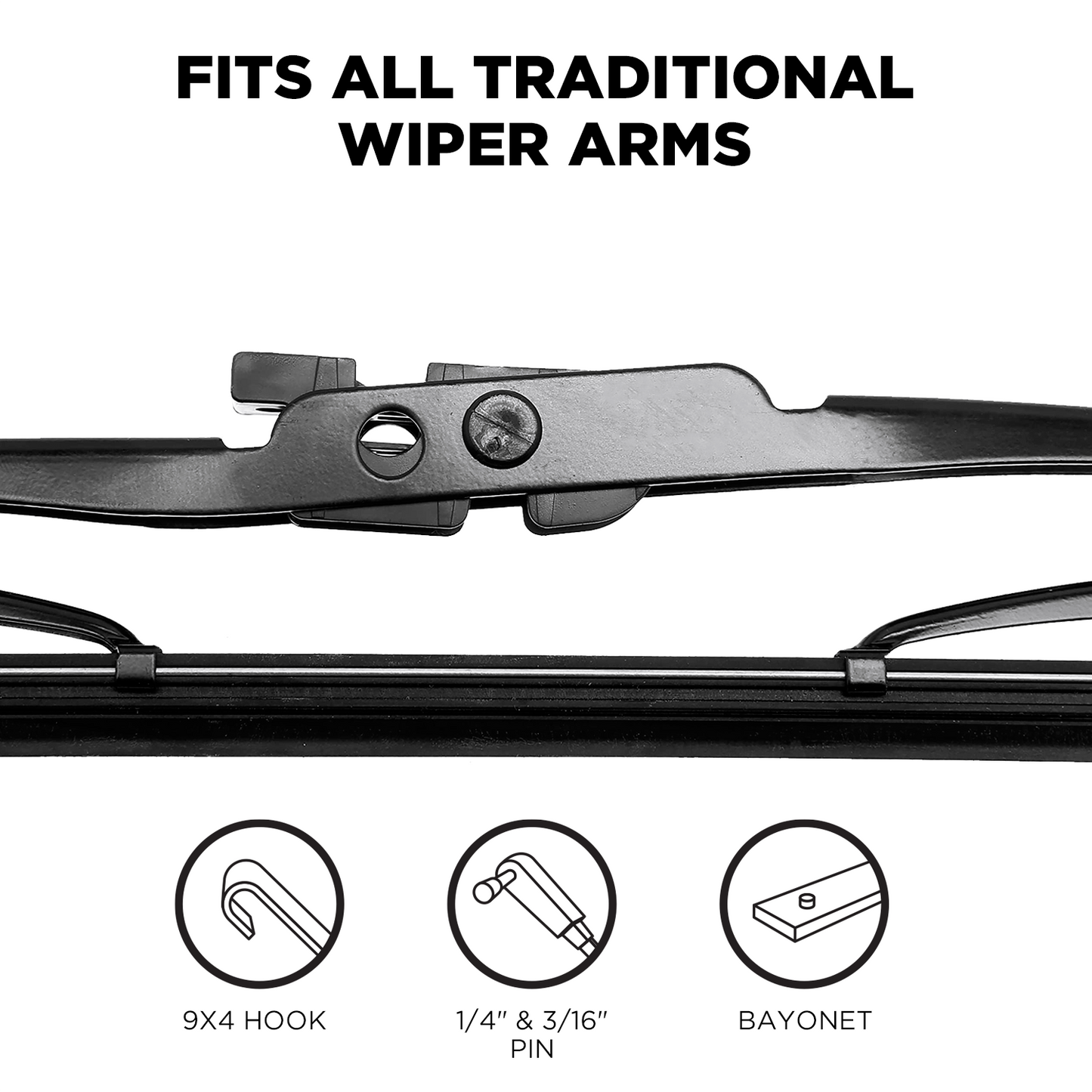 1970 Chevrolet C40, C50, C60 Windshield Wiper Blades - 14" Driver Side 14" Passenger Side