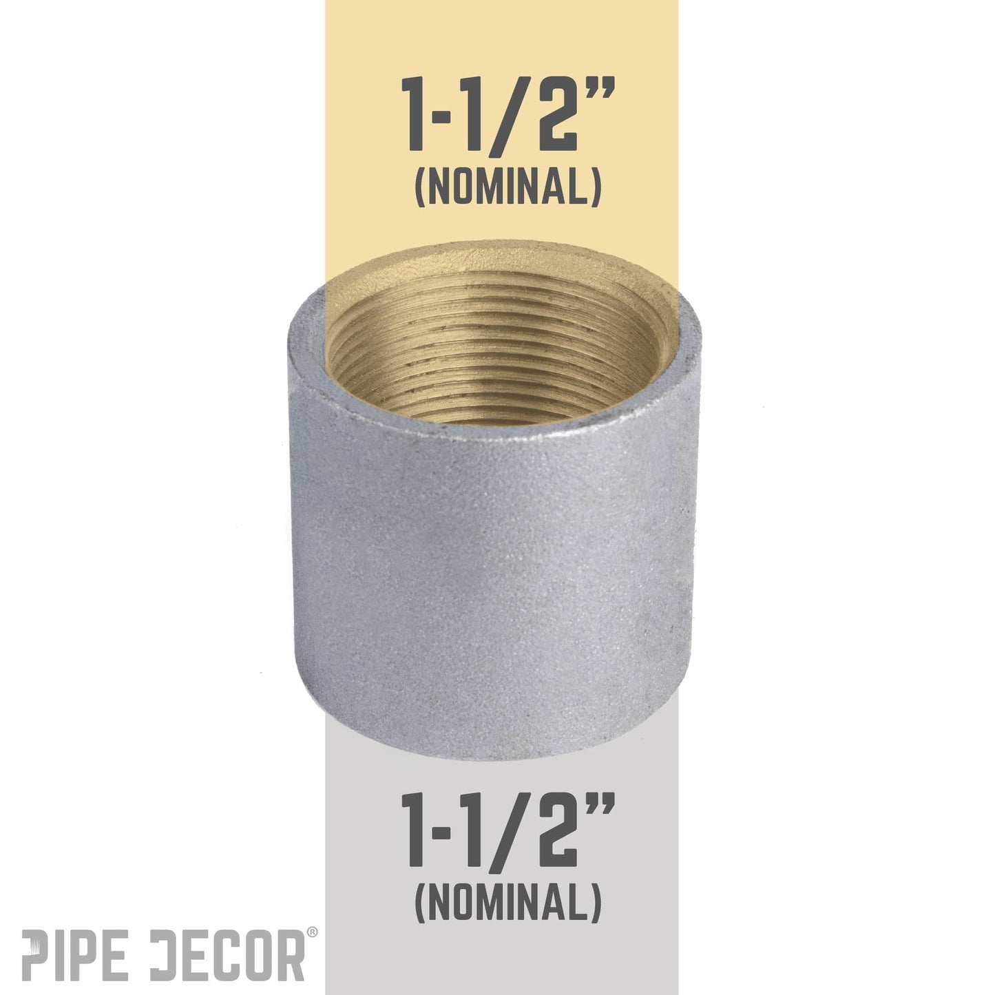 1 1/2 in. Black Merchant Coupling