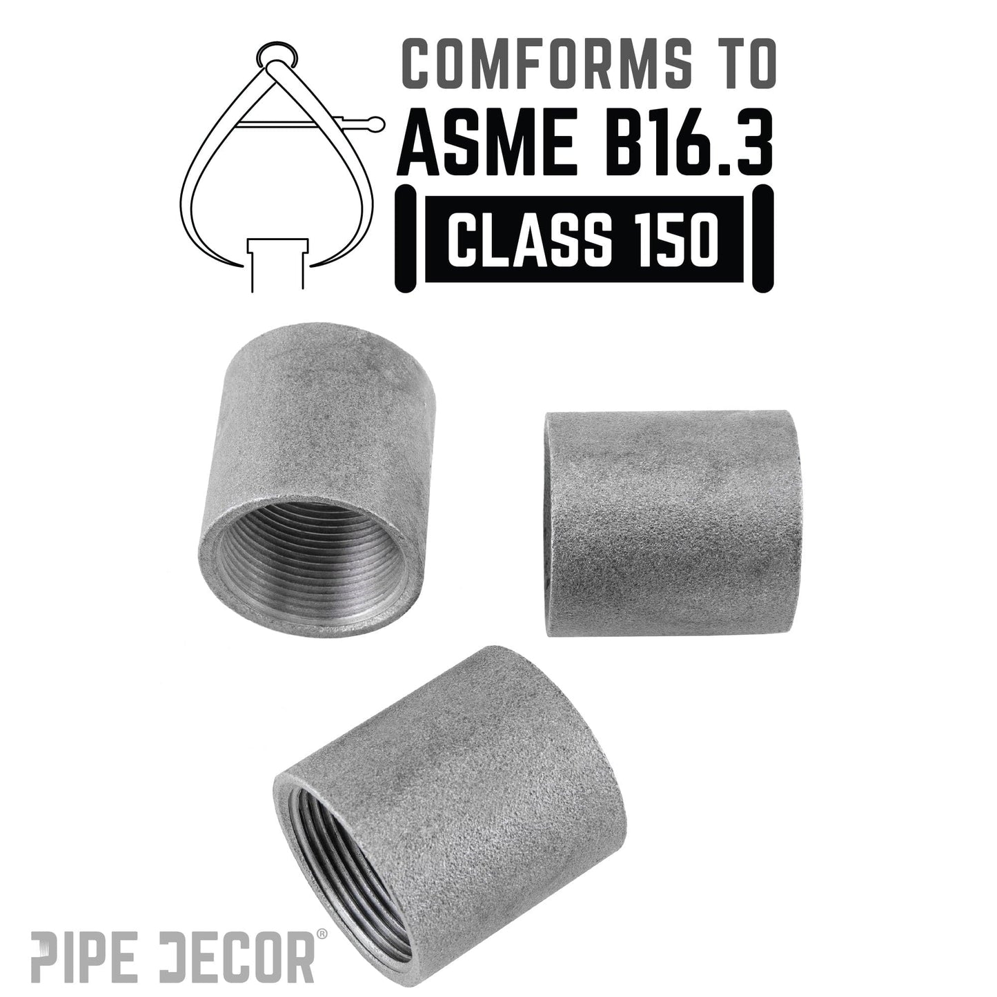 1 1/2 in. Black Merchant Coupling