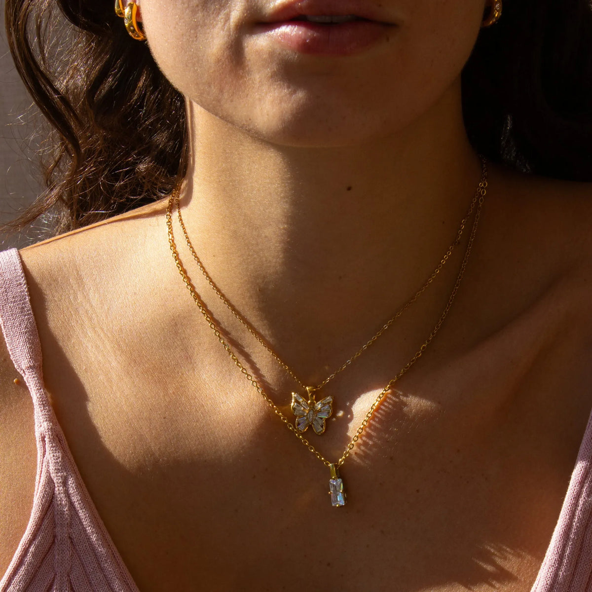 Vivian Baguette Pendant Necklace - 🆕 New Arrivals, All Products, Products from Caris Jewelry, 👗 Apparel + Accessories, 👗 Jewelry - Little Red General Store