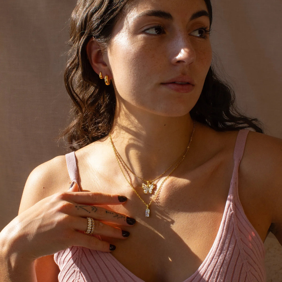 Vivian Baguette Pendant Necklace - 🆕 New Arrivals, All Products, Products from Caris Jewelry, 👗 Apparel + Accessories, 👗 Jewelry - Little Red General Store