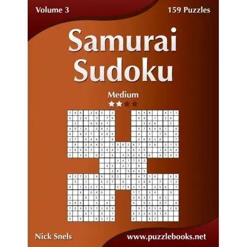Samurai Sudoku - Medium - Volume 3 - 159 Puzzles