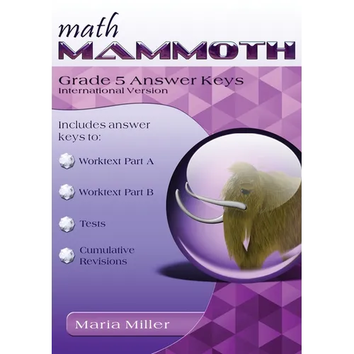 Math Mammoth Grade 5 Answer Keys, International Version