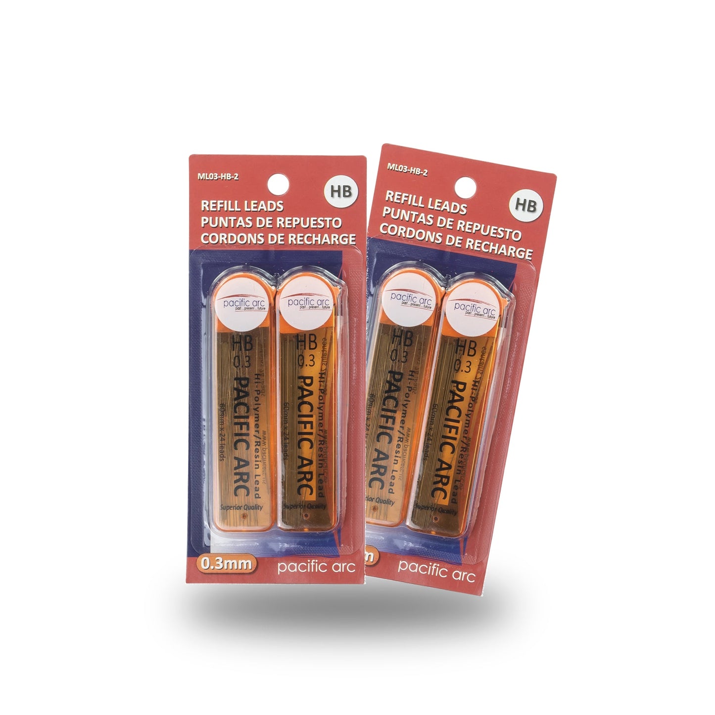 Pacific Arc Mechanical Pencil Refill lead,- 96 or 72 leads - 2H, H, HB, or B - For Art, Sketching, Technical Drawing