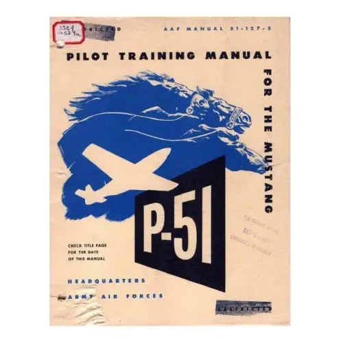 Pilot manual for the P-51 Mustang pursuit airplane