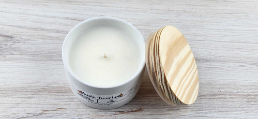 Maple Bourbon Scented 100% Soy Wax Candle - 3 Colors