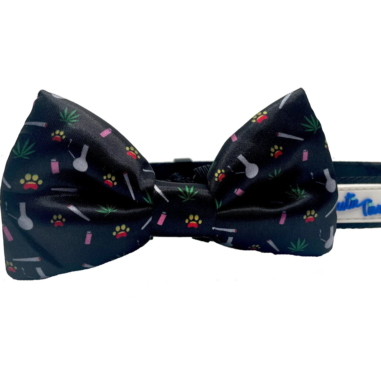 Marijuana Black Dog Bow Tie