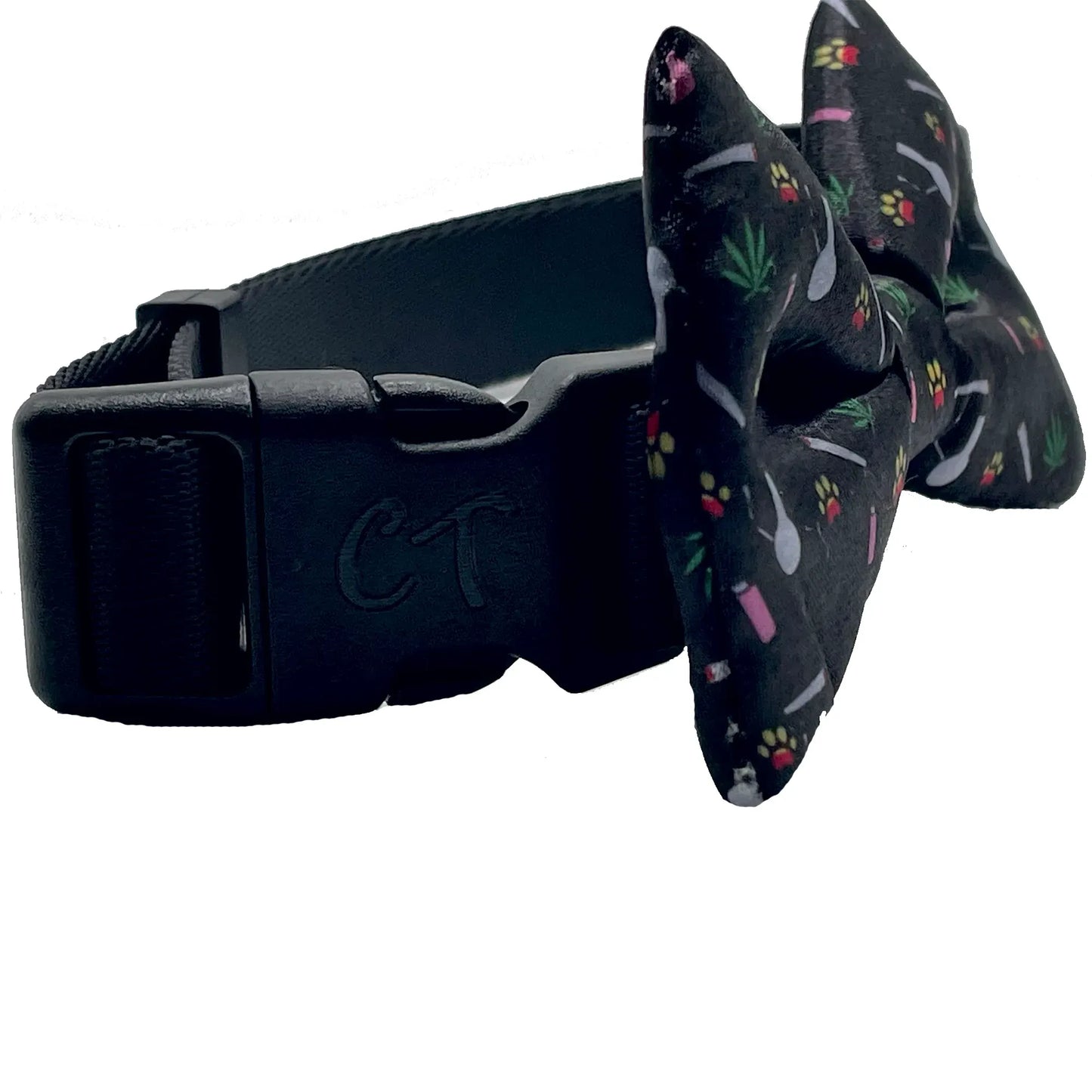 Marijuana Black Dog Bow Tie