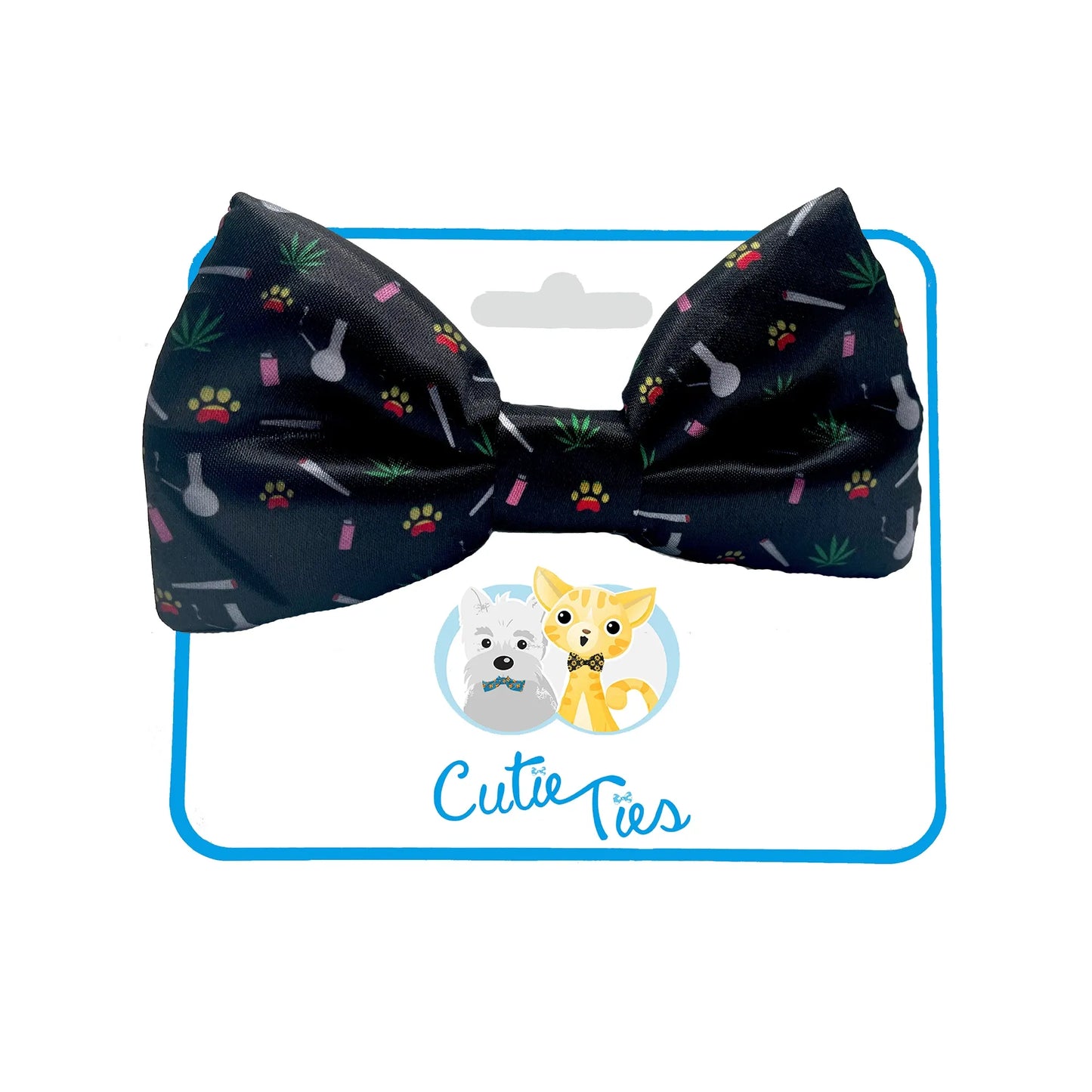 Marijuana Black Dog Bow Tie