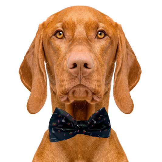 Marijuana Black Dog Bow Tie