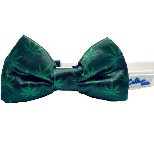 Mary Jane Marijuana Dog Bow Tie
