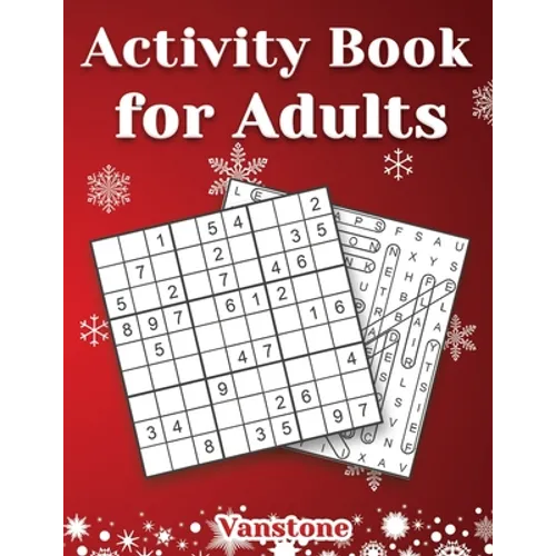 Activity Book for Adults: 200 Fun Sudoku Puzzles and Word Search for Grown Ups with Solutions - Large Print - Christmas Edition