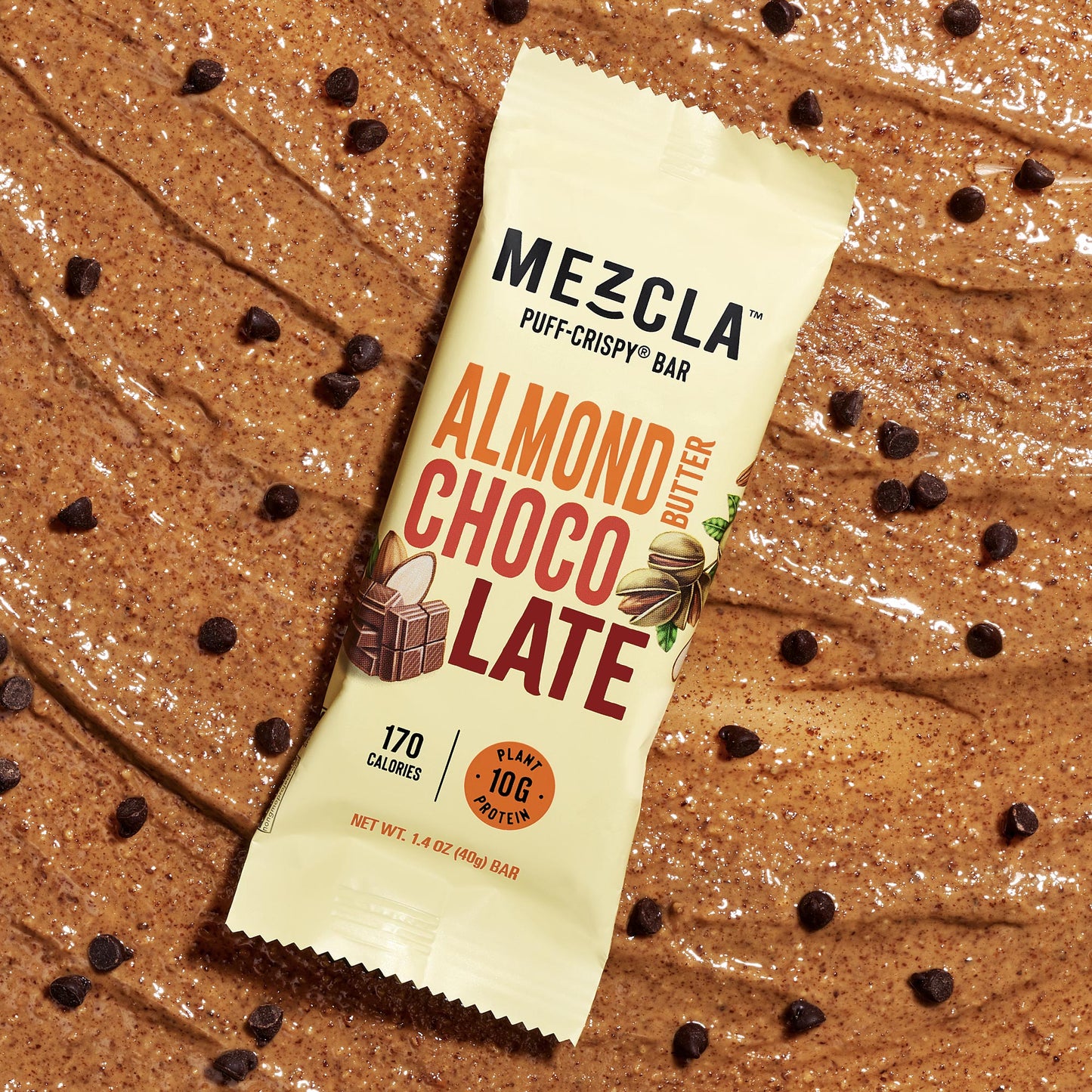 Mezcla Almond Butter Chocolate Bars - 12 bars x 1.4 oz case