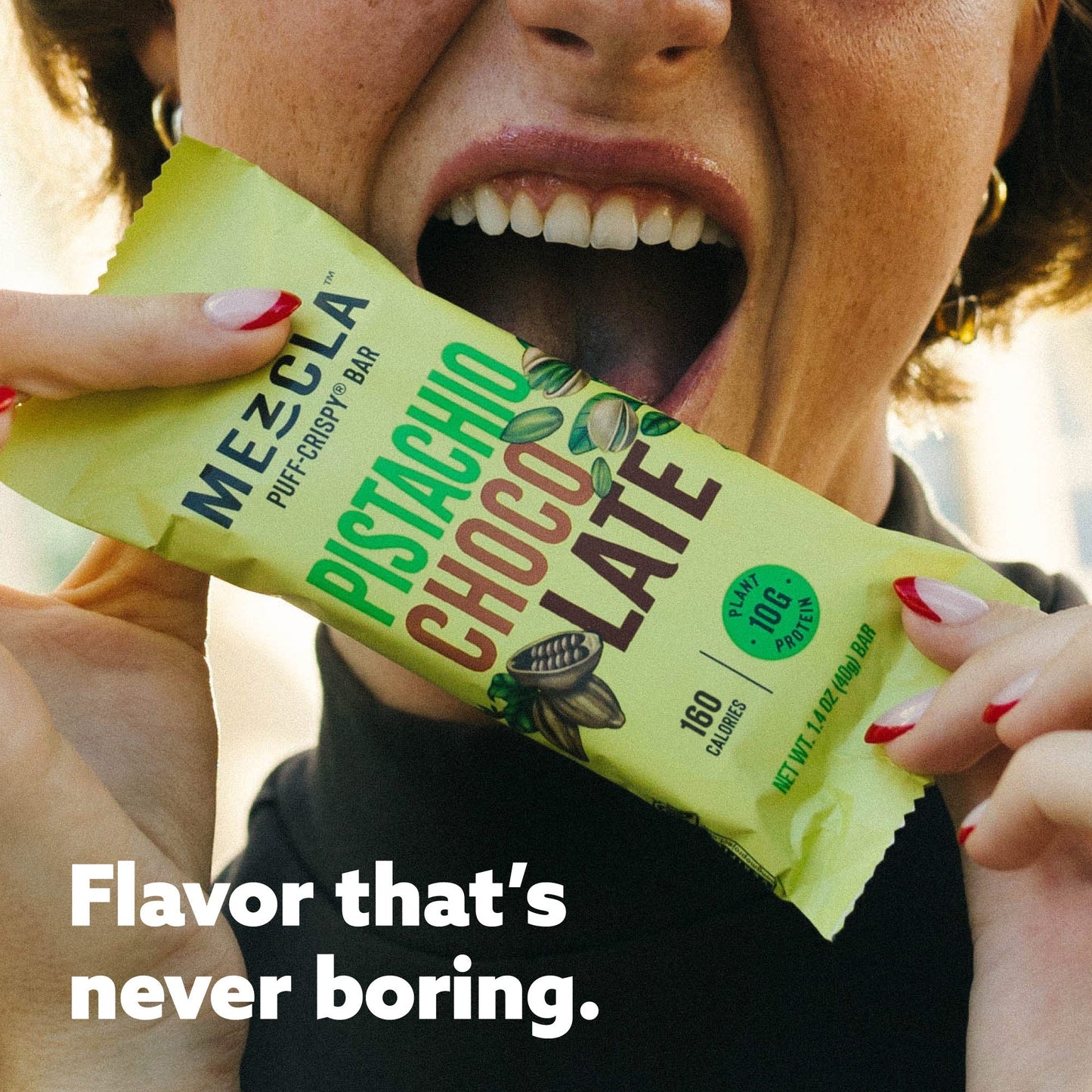 Mezcla Pistachio Chocolate Bars - 12 bars x 1.4 oz case