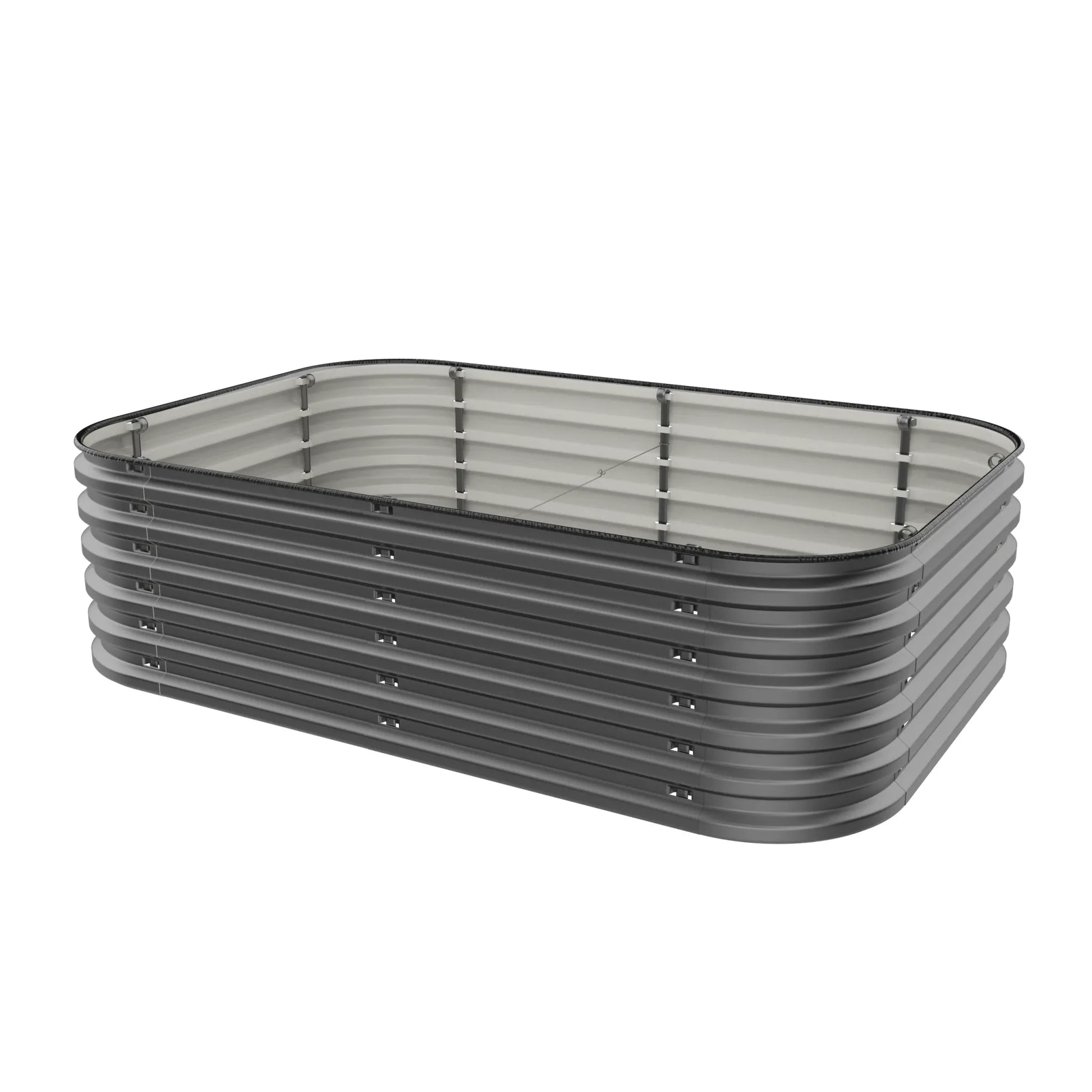 17" Tall 6 In 1 "No Tools Needed" Metal Raised Garden Bed Kit